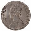 Image 2 : Silver One Rupee Coin of Victoria Empress of Calcutta Mint of 1881.