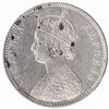 Image 2 : Silver One Rupee Coin of Victoria Empress of Bombay Mint of 1881.