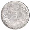 Image 1 : Silver One Rupee Coin of Victoria Empress of Calcutta Mint of 1887.