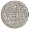 Image 1 : Silver One Rupee Coin of King George VI of Lahore Mint of 1945.