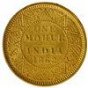 Image 1 : Gold One Mohur Coin of Victoria Queen of Calcutta Mint of 1862.