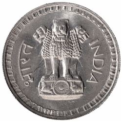Copper Nickel One Rupee Coin of Bombay Mint of Republic India of 1970.