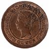Image 1 : Copper Quarter Cent Coin of Queen Victoria of Ceylon of 1890.