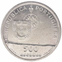 Silver Five Hundred Escudos of Portugal of 1998.