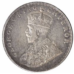 Error Silver One Rupee Coin of King George V.