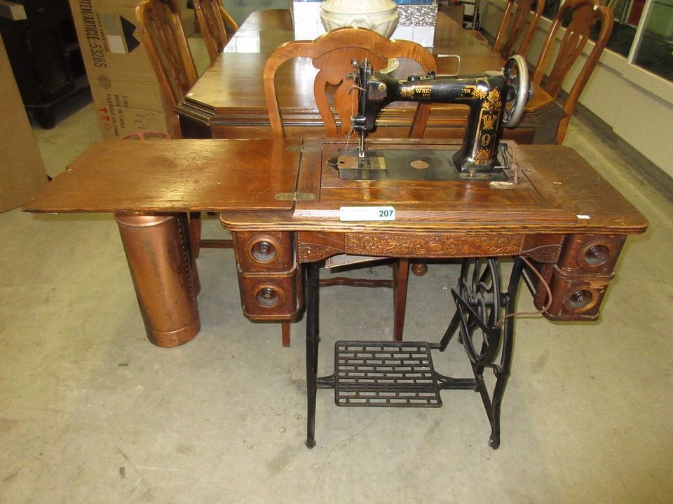 Oak Wheeler & Wilson Treadle Sewing Machine