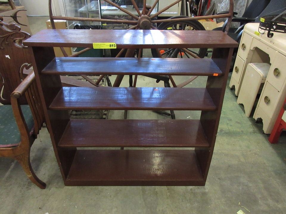 Vintage wood shelving unit