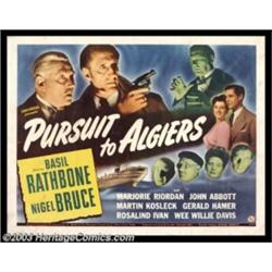 Pursuit to Algiers (Universal, 1945). Half Sheet (22" X 28")