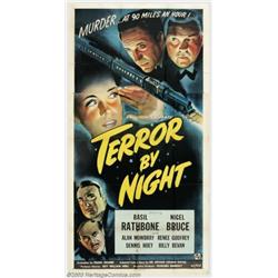 Terror By Night (Universal, 1946). Three Sheet (41" X 81"). Sherlock Holmes and Dr