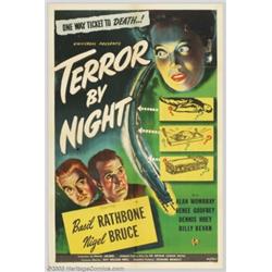 Terror By Night (Universal, 1946). One Sheet (27" X 41"). Sherlock Holmes and Dr