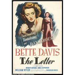 The Letter (Warner Brothers 1940). One Sheet (27" X 41")