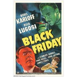 Black Friday (Universal, 1940). One Sheet (27" X 41")