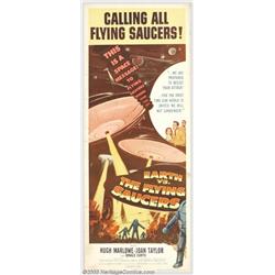 Earth Versus the Flying Saucers (Columbia, 1956). Insert (14" X 36")