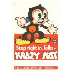 Krazy Kat (Columbia, 1934). One Sheet (27" X 41")