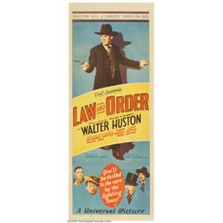 Law and Order (Universal, 1932). Insert (14" X 36")