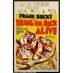 Bring 'Em Back Alive (RKO, 1932). Window Card (14" X 22")