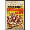 Image 1 : Bring 'Em Back Alive (RKO, 1932). Window Card (14" X 22")