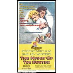 Night of the Hunter (United Artists, 1955). Three Sheet (41" X 81")