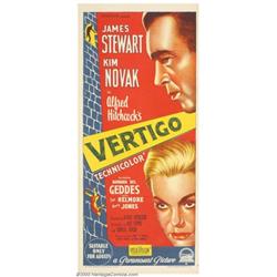 Vertigo (Paramount, 1958). Australian Daybill (13" X 30")