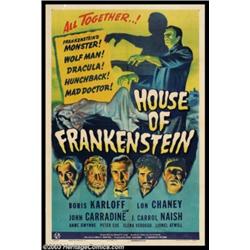 House of Frankenstein (Universal, 1944). One Sheet (27" X 41")