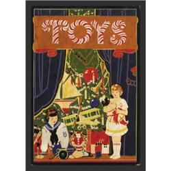 American Illustrator - Original Advertising Art (1920-1930).An art deco period Christmas ad