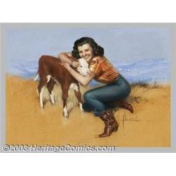 Rolf Armstrong (1890-1960) Original Pin-up / Glamour Art (1951)