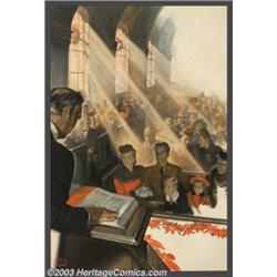 Walter Martin Baumhofer (1904-1987) Original Magazine Story Illustration (c.1945)