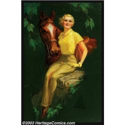 Roy Best - Original Pin-up / Glamour Art (c.1935).Thoroughbreds