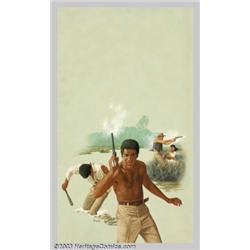 Stan Borack - Original Paperback Cover Art (1972).Pocket #78198 - Hellbottom by Eric Corder