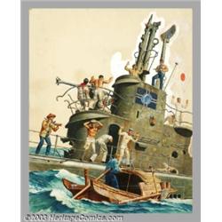 Stan Borack - Original Illustration (c.1960).For a men's adventure magazine