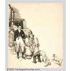 George Brehm (1878-1976) Original Magazine Story Illustration (1935-1940)