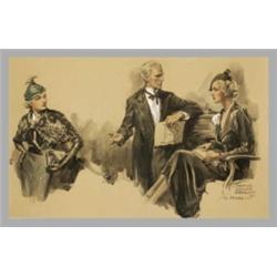 Arthur William Brown (1881-1966) Original Magazine Story Illustration (1935)