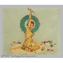Al Brule - Original Pin-up Art (c.1950).Oil on board, image size approximately 20 x 24