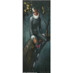 Margaret Brundage (1900-1976) Original Painting (c.1965).Titled: Harlequin