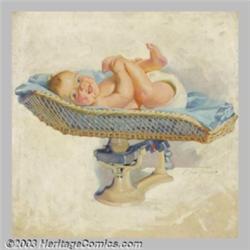 F. Sands Brunner (1886-1954) Original Advertising Art (1930).For the Squibb Company