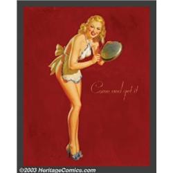 Al Buell (1910-1996) Original Pin-up Art (1940-1945).Titled: Come and get it