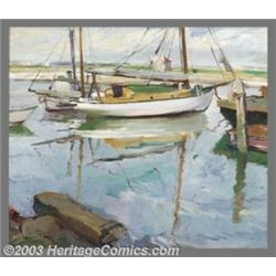 Pruett A. Carter (1891-1955) Original Illustration.Oil on canvas, size approximately 24 x 28