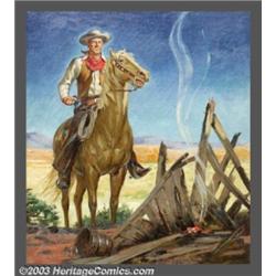 Sam Cherry - Original Magazine Cover Art (1952).Texas Rangers September, 1952