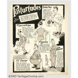 Harley Davidson - Original Illustration (c.1940-1945).Titled: Posturtudes