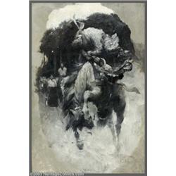 Harvey Dunn (1884-1952) Original Magazine Story Illustration (1911)