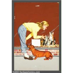 Freeman Elliott - Original Digest Cover Art (1959).Calling All Girls digest magazine April, 1959