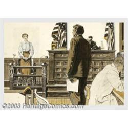 Robert Fawcett (1903-1967) Original Magazine Story Illustration (c.1950)