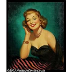 Art Frahm (1907-1981) Original Pin-up / Glamour Art (c.1952).Titled: Girl Of My Dreams