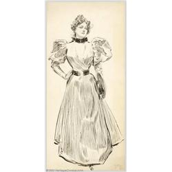Charles Dana Gibson (1867-1944) Original Illustration (1890-1900)