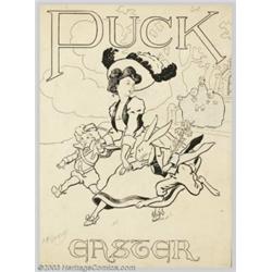 Louis M. Glackens (1866-1933) Original Illustration (c.1900).Puck magazine