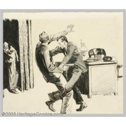 Lealand R. Gustavson (1894-1966) Original Magazine Story Illustration (c.1945)