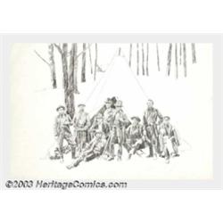 George Guzzi - Original Illustration (c.1970).Most likely appeared as a story illustration