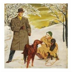 Thomas Victor Hall - Original Advertising Art (1947).Men's fashion ad