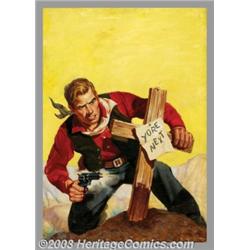 Richard Lillis (1899-1995) Original Pulp Painting (1946)..44 Western Magazine August, 1946