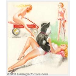 Earl MacPherson (1910-1993) Original Pin-up Art (c.1950).Pastel on board, framed (22.5 x 19